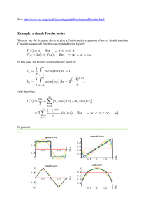 Example: a simple Fourier series