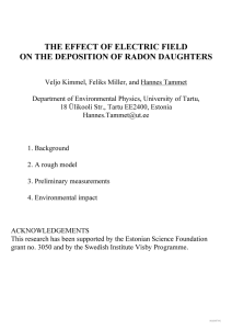 1997 Electric field deposition of radon daughters
