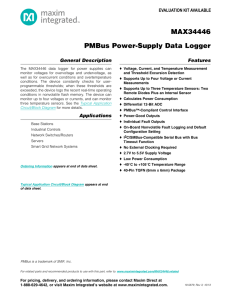 MAX34446 PMBus Power-Supply Data Logger