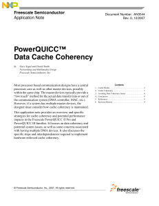 PowerQUICC™ Data Cache Coherency