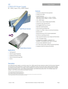 CCR0512FP Power Supply - GE Industrial Solutions