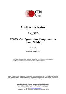 FT60X Configuration Programmer User Guide