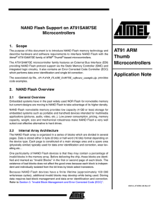 NAND Flash Support on AT91SAM7SE Microcontrollers