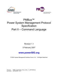 PMBus™ Power System Management Protocol Specification Part II