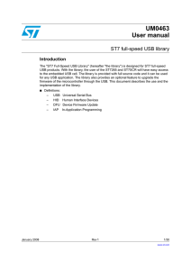 ST7 full-speed USB library