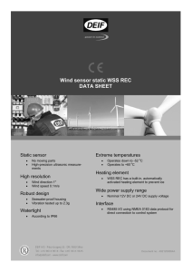 Wind sensor static WSS REC DATA SHEET