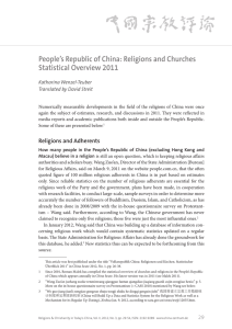 People`s Republic of China: Religions and