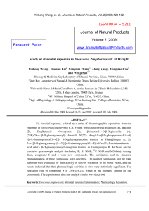 ISSN 0974 œ 5211 SSN 0974 œ 5211 Research Paper Journal of