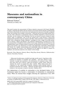 Museums and nationalism in contemporary China - East