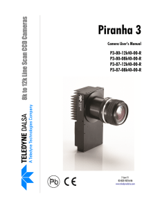 Teledyne DALSA Piranha 3 User Manual