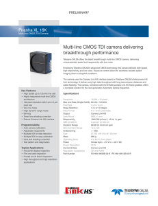 Multi-line CMOS TDI camera delivering breakthrough performance