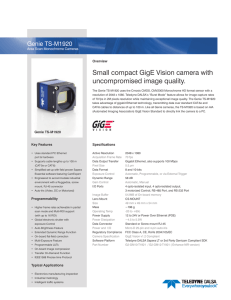 Small compact GigE Vision camera with uncompromised image