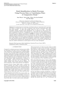 Fault Identification in Batch Processes Using Process Data or