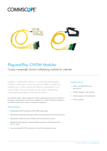 Plug-and-Play CWDM Modules
