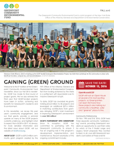 gaining (green) ground - Greenpoint Community Environmental Fund