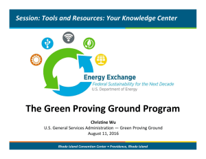 The Green Proving Ground Program