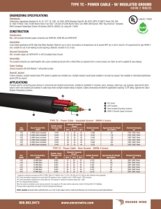 type tc - power cable - w/ insulated ground