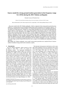 Source model for strong ground motion generation in the frequency