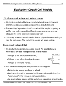 Equivalent-Circuit Cell Models