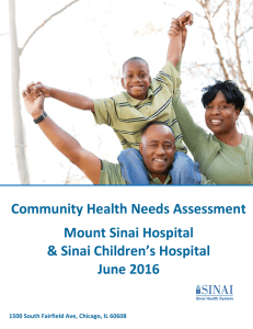 Community Health Needs Assessment Holy Cross Hospital June