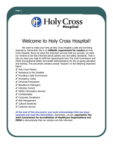 Welcome to Holy Cross Hospital!