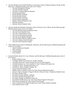 List of Settled Hospitals