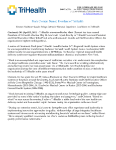 Mark Clement Named President of TriHealth