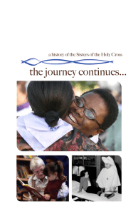 The Journey continues... - Sisters of the Holy Cross