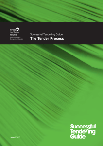 Tendering Guide - The Tender Process