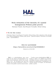 Stein estimation of the intensity of a spatial homogeneous
