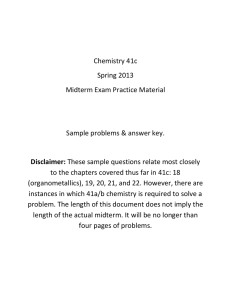 2013 Midterm Practice Problems