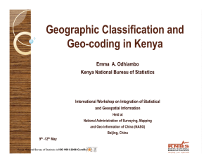 Geographic Classification and Geo-coding in Kenya