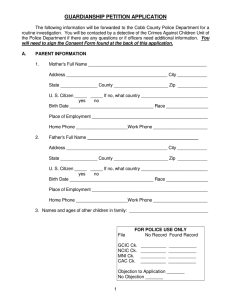 guardianship petition application
