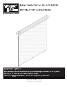 ds-200 commercial roll-up doors installation