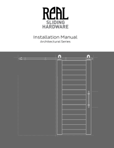 Installation Manual - Real Sliding Hardware