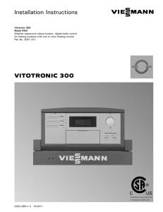 VITOTRONIC 300 Installation Instructions