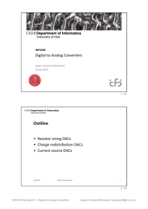 Digital to Analog Converters