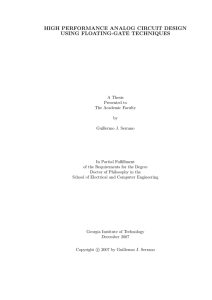 high performance analog circuit design using floating