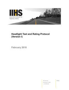 Headlight test and rating protocol - Insurance Institute for Highway