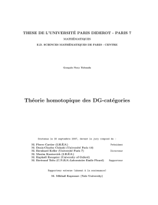 Théorie homotopique des DG