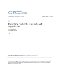 The hysteric event in the computation of magnetization