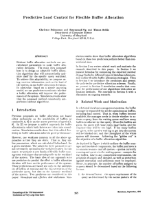 Predictive Load Control for Flexible Buffer Allocation