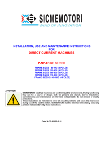 DC machines-Installation, use and maintenance