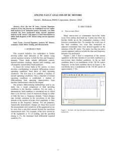 online fault analysis of dc motors