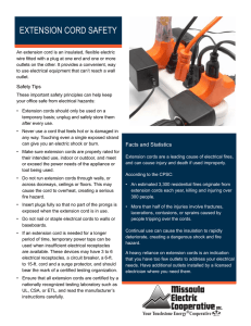 EXTENSION CORD SAFETY - Missoula Electric Cooperative