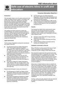 HSE - Safe use of electric kilns in craft and education