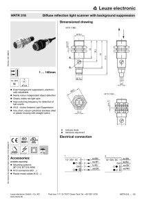 Accessories: Dimensioned drawing Electrical connection HRTR 318