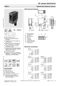 Accessories: Dimensioned drawing Electrical connection ODSL 9