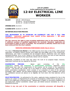 12-kV ELECTRICAL LINE WORKER