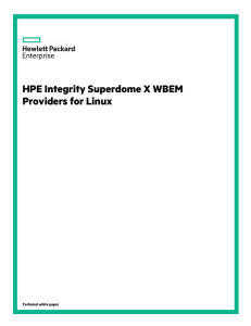 HPE Integrity Superdome X WBEM Providers for Linux